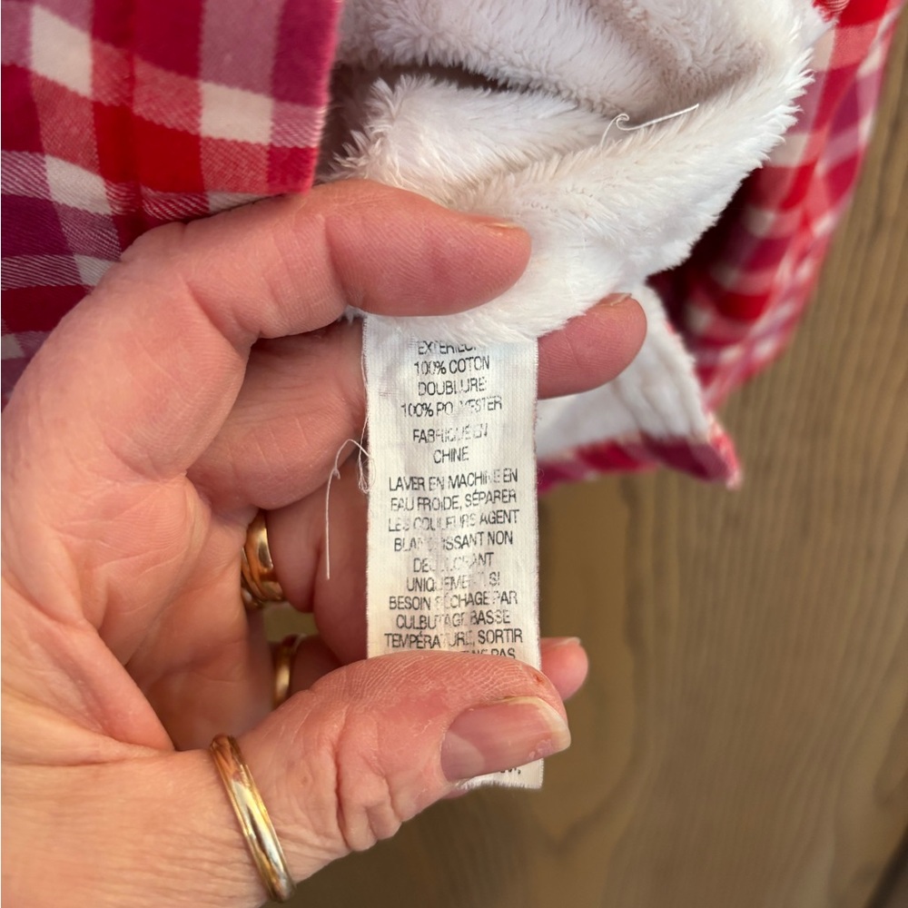 L.L.Bean fleece-lined flannel button-down shirt - Picture 8 of 10